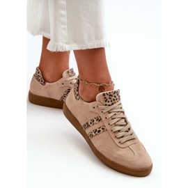 Zazoo N1068 Zapatillas Bajas Mujer Ante, Beige 6