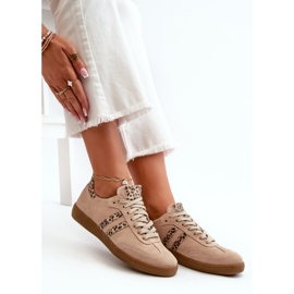 Zazoo N1068 Zapatillas Bajas Mujer Ante, Beige 8