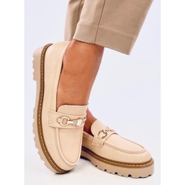 Nivetti Mocasines plataforma beige 3