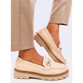 Nivetti Mocasines plataforma beige 4