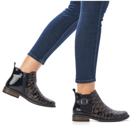 Botas Jodhpur mujer charol Rieker Z4965-90 negro 4