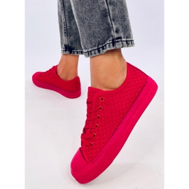 Zapatillas rojas monocolor rojo 4