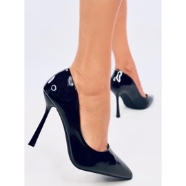 Anika Zapatos de salón de mujer lacados en negro 4