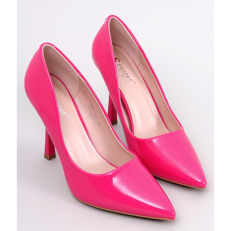 Zapatos de salón de mujer lacados Anika Fucsia rosado 1