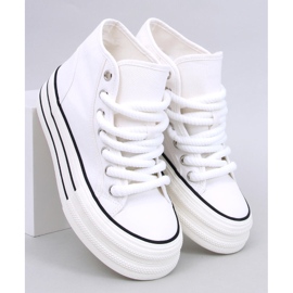 Puell Zapatillas blancas con plataforma blanco 2
