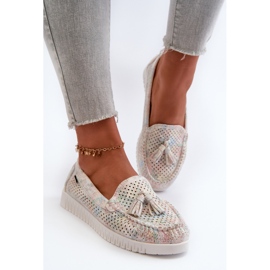 Mocasines de Mujer Calados en Piel Ecológica Tinami Multicolor 4