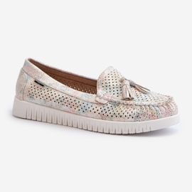 Mocasines de Mujer Calados en Piel Ecológica Tinami Multicolor 3