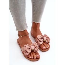 Chanclas de Mujer con Lazo, Rosa Rivarina rosado 4