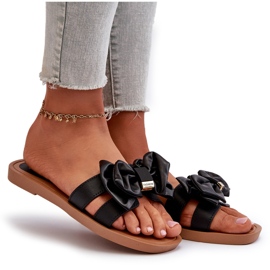Chanclas de Mujer con Lazo Negro Rivarina 10