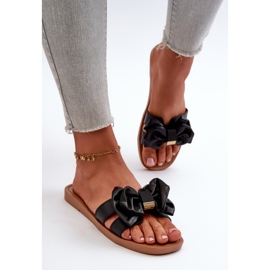 Chanclas de Mujer con Lazo Negro Rivarina 5