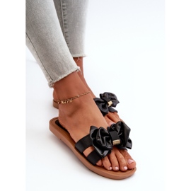 Chanclas de Mujer con Lazo Negro Rivarina 8