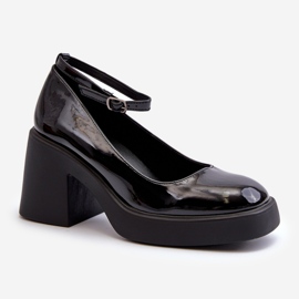 Zapatos de charol negros con tacones enormes Effiba 3