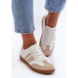 Deportivas Bajas Mujer Piel Ecológica Beige Dorvalia 4