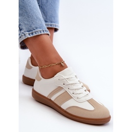 Deportivas Bajas Mujer Piel Ecológica Beige Dorvalia 6