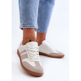 Deportivas Bajas de Mujer en Piel Ecológica Blanco y Gris Relialia 2