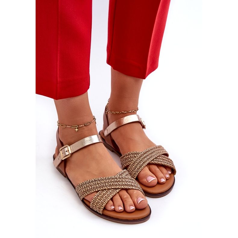 S.Barski MY923 Sandalias Planas Mujer, Marrón 3