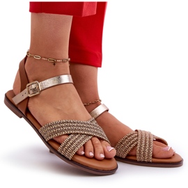 S.Barski MY923 Sandalias Planas Mujer, Marrón 4
