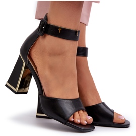 Sandalias Elegantes de Mujer con Tacón Alto Negro Rosazara 5