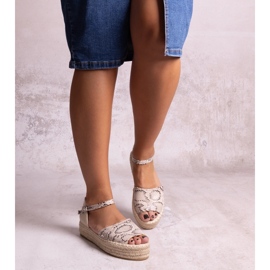 Sandalias plataforma Martella beige 1