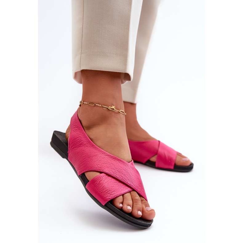 Zazoo 40407 Sandalias Mujer Piel Fucsia rosa 2