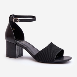 Sandalias de Mujer con Tacón Alto Negro Desvia 3