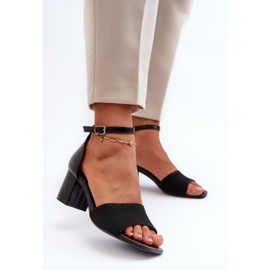 Sandalias de Mujer con Tacón Alto Negro Desvia 2 Sandalias de Mujer con Tacón Alto Negro Desvia 2