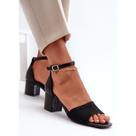 Sandalias de Mujer con Tacón Alto Negro Desvia 6