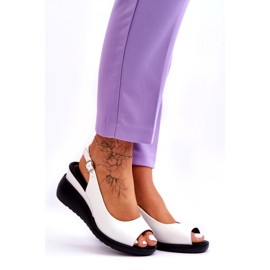 Sandalias de mujeres en Wedge Sergio Leone Sk853 White blanco 3