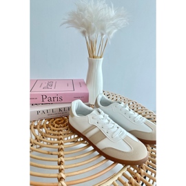 Deportivas Bajas de Mujer en Piel Ecológica Blanco y Gris Relialia 8