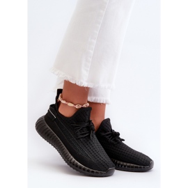 Zapatos deportivos sin cordones de tela para mujer Nelmarie negro 1