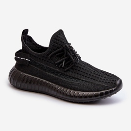 Zapatos deportivos sin cordones de tela para mujer Nelmarie negro 3