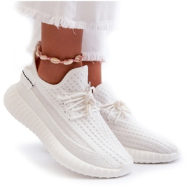 Zapatillas deportivas sin cordones de tela para mujer, blanco Nelmarie 9