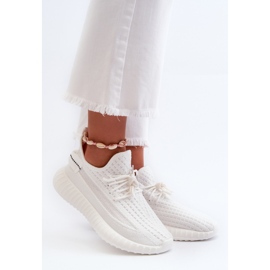 Zapatillas deportivas sin cordones de tela para mujer, blanco Nelmarie 1