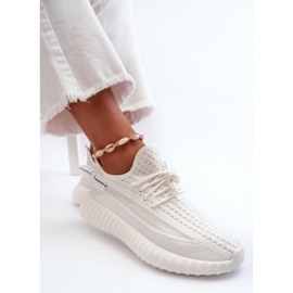 Zapatillas deportivas sin cordones de tela para mujer, blanco Nelmarie 6