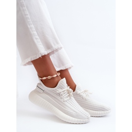 Zapatillas deportivas sin cordones de tela para mujer, blanco Nelmarie 8