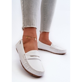 Mocasines Mujer Piel Ecológica Blanco Rerteria 2