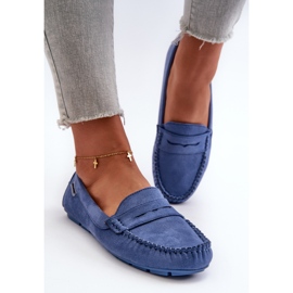 Mocasines Mujer Ante Ecológico, Azul Rerteria 4