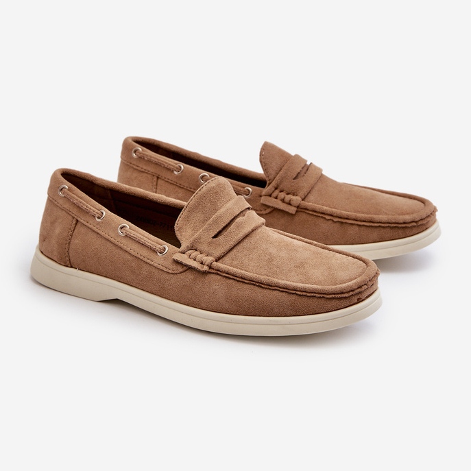 Mocasines Hombre Ante Ecológico Beige Rivanell 1