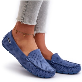 Mocasines Calados Mujer Azul Rasirna 9