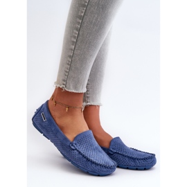 Mocasines Calados Mujer Azul Rasirna 1
