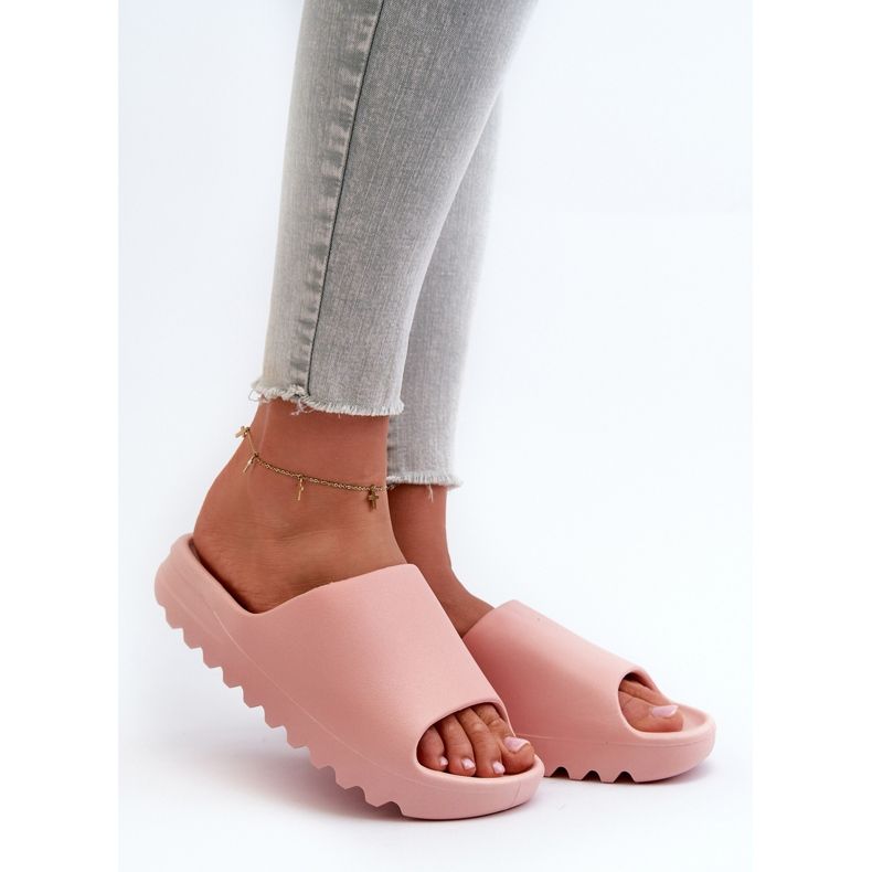 Chanclas de plataforma Estella rosa de moda 1