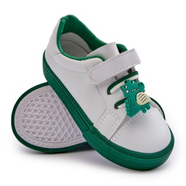 Zapatillas Deportivas Infantiles con Pin, Pennyn Blanco y Verde 9