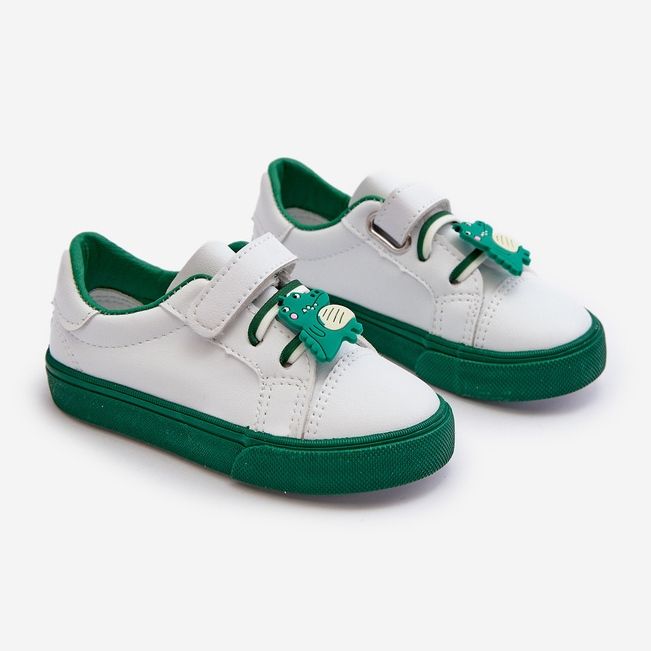 Zapatillas Deportivas Infantiles con Pin, Pennyn Blanco y Verde 1 Zapatillas Deportivas Infantiles con Pin, Pennyn Blanco y Verde 1