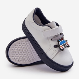 Zapatillas Deportivas Infantiles con Pin, Blancas y Azul Marino Pennyn blanco 4