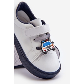 Zapatillas Deportivas Infantiles con Pin, Blancas y Azul Marino Pennyn blanco 5