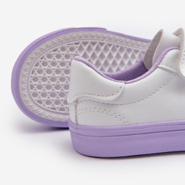Zapatillas Deportivas Infantiles con Pin, Pennyn Blanco y Morado púrpura 2