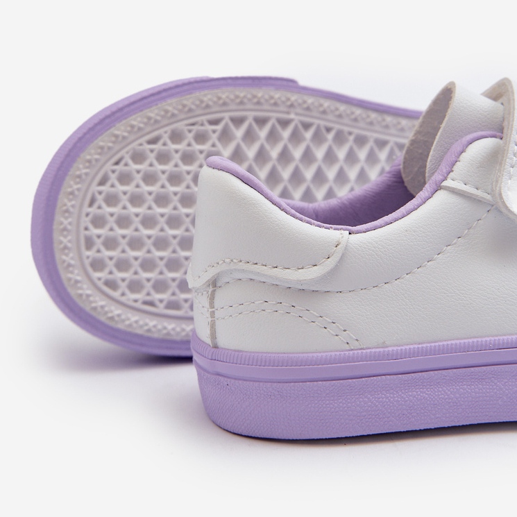 Zapatillas Deportivas Infantiles con Pin, Pennyn Blanco y Morado violeta 2 Zapatillas Deportivas Infantiles con Pin, Pennyn Blanco y Morado violeta 2