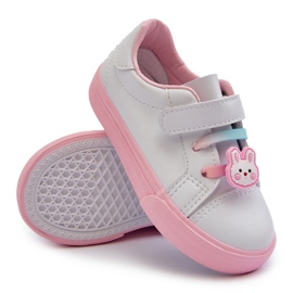 Zapatillas Deportivas Infantiles con Pin, Pennyn Blanco y Rosa rosado 8