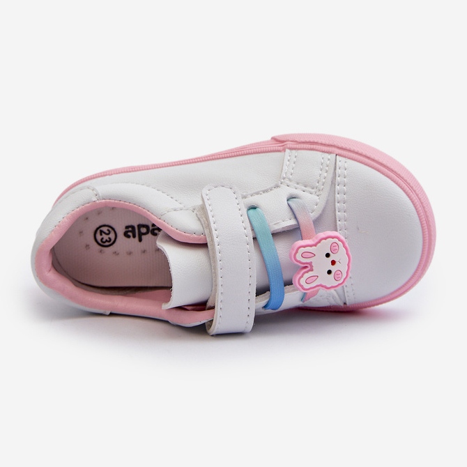 Zapatillas Deportivas Infantiles con Pin, Pennyn Blanco y Rosa rosado 2 Zapatillas Deportivas Infantiles con Pin, Pennyn Blanco y Rosa rosado 2