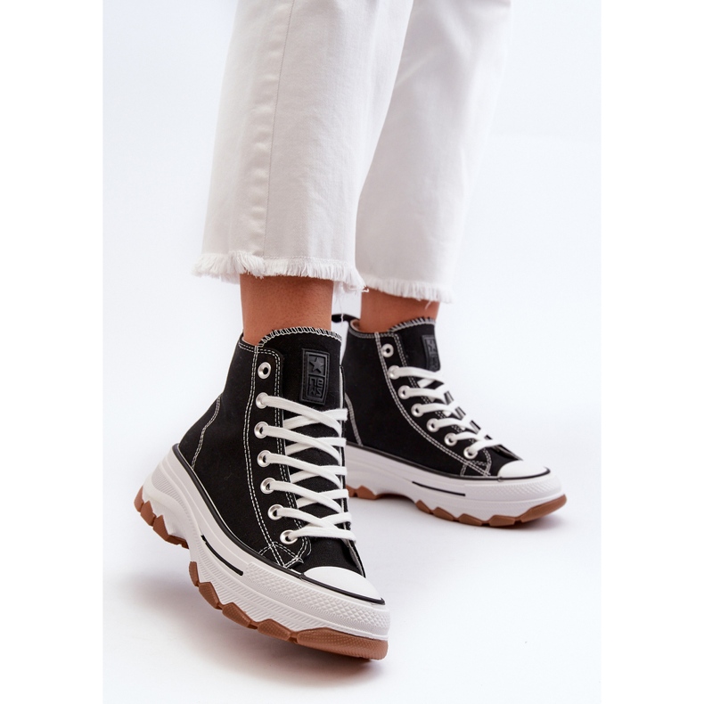 Zapatillas Mujer Plataforma Alta Negro Valvia 2